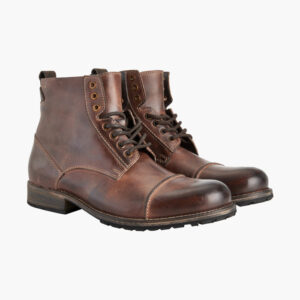 Men Brown Solid Mid-Top Boots